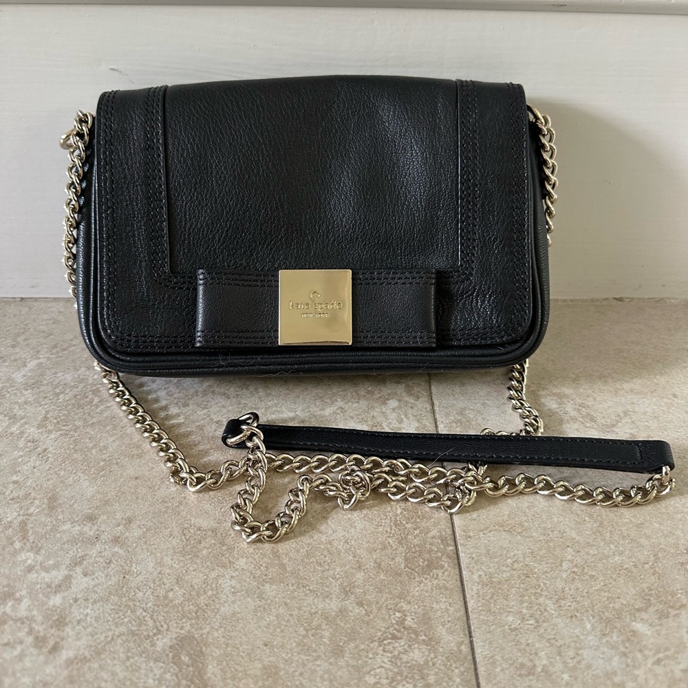 Kate Spade Mini Crossbody - Black Leather